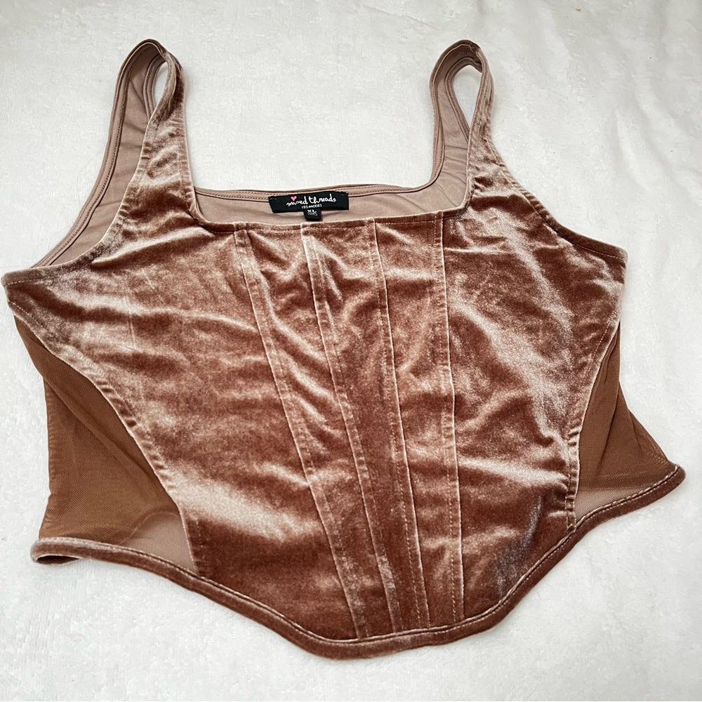 Xl Corset Top Brown Crop Corset Top Gem